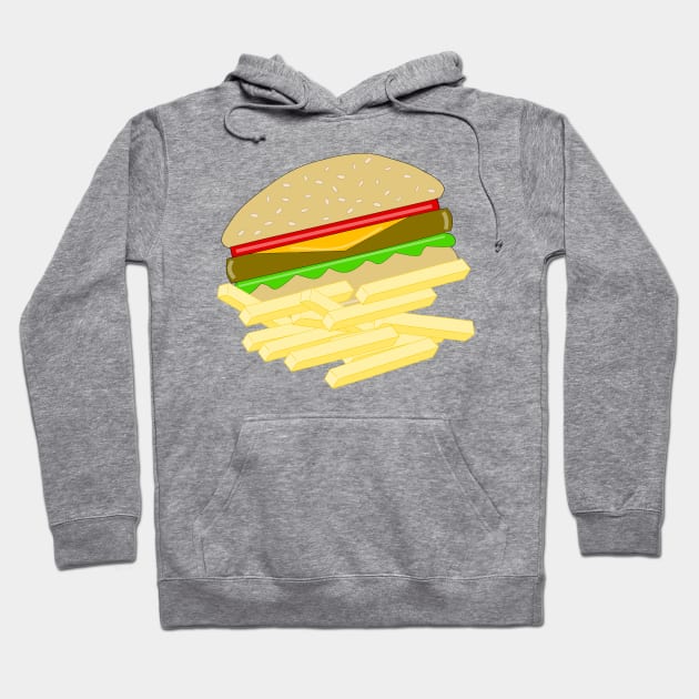 CHEESEBURGERS And Fries Hoodie by SartorisArt1